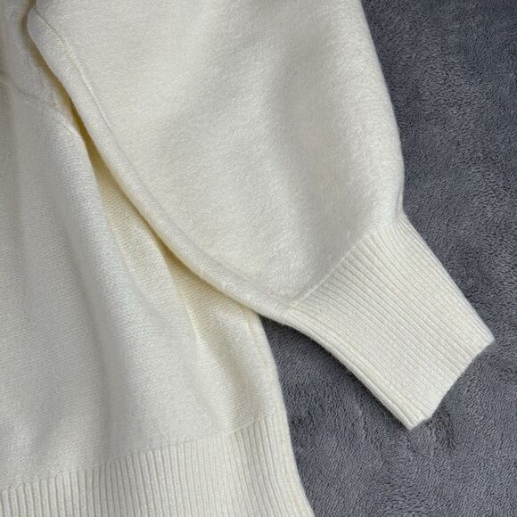 Philosophy Sweater Womens 3X Ivory Chunky Knit Pullover Crew Long Sleeve New $88 - Picture 3 of 14